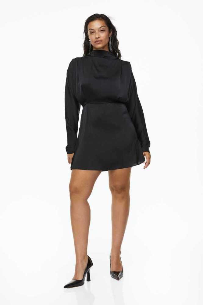 Vestido H&M Dolman-sleeved Mujer Negros | 571834YID