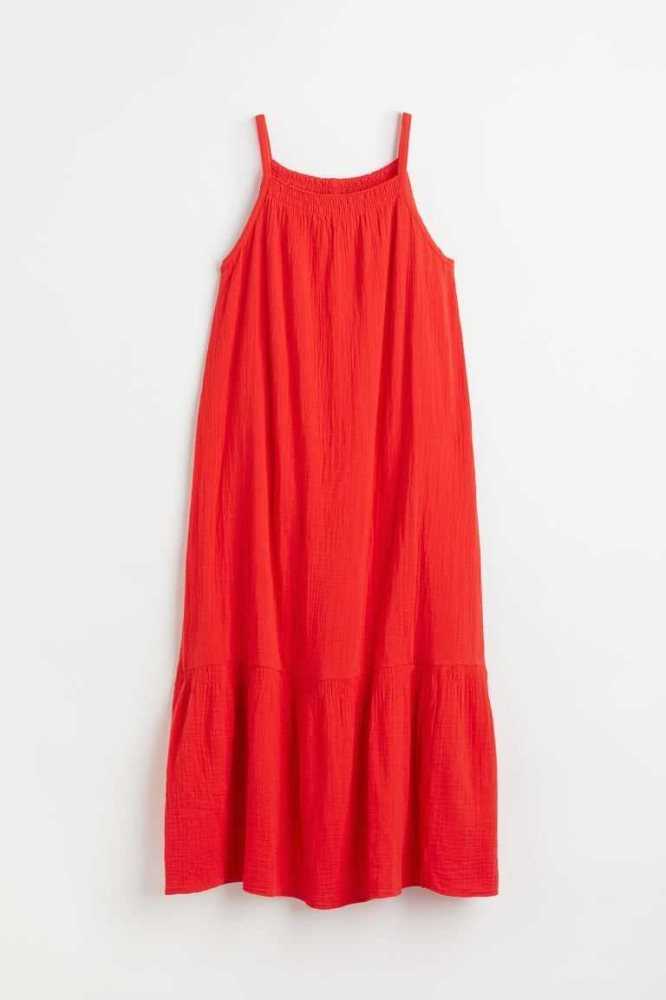 Vestido H&M Double-weave Algodon Mujer Azules Claro | 362548WQY