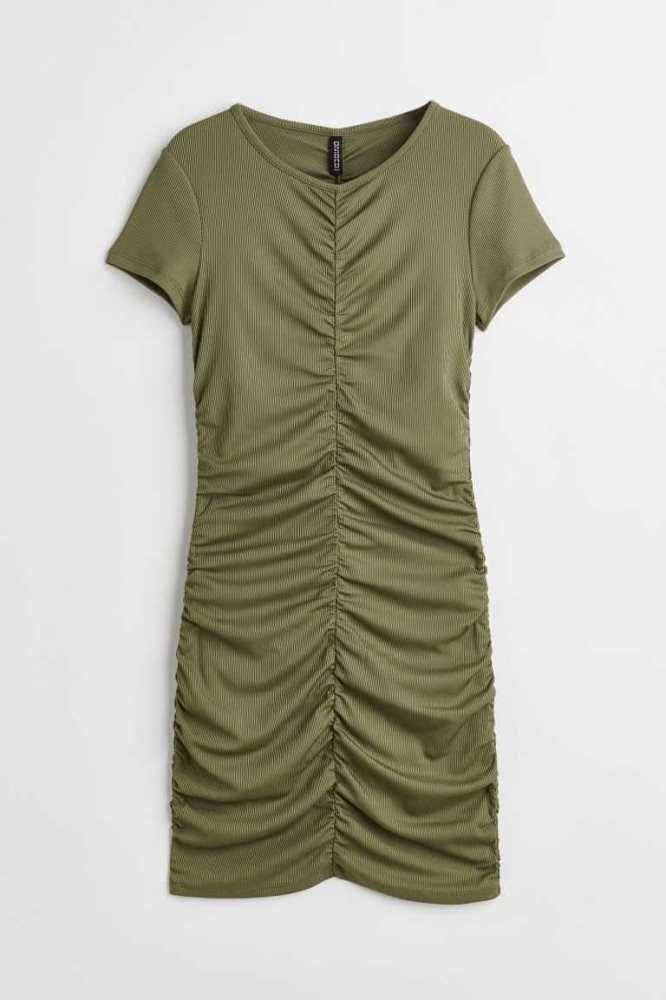 Vestido H&M Draped Jersey Mujer Kaki Verdes | 732954EFB