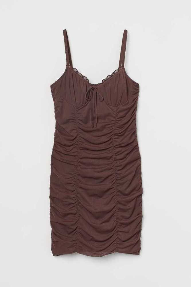 Vestido H&M Draped Mujer Negros | 095247ATW