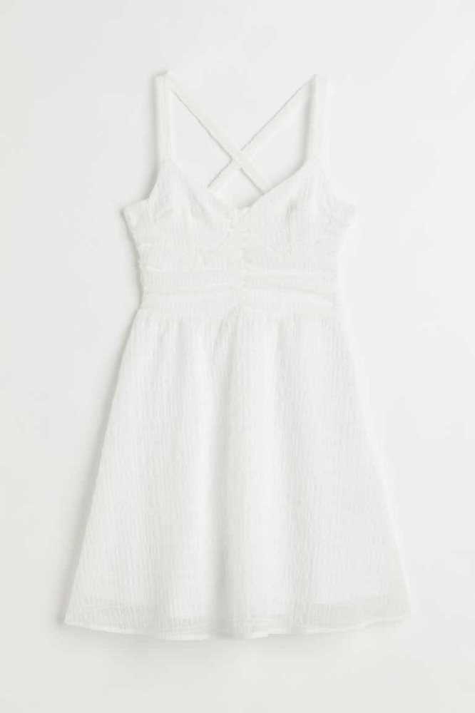 Vestido H&M Encaje-backed Mujer Blancos | 095643KXP