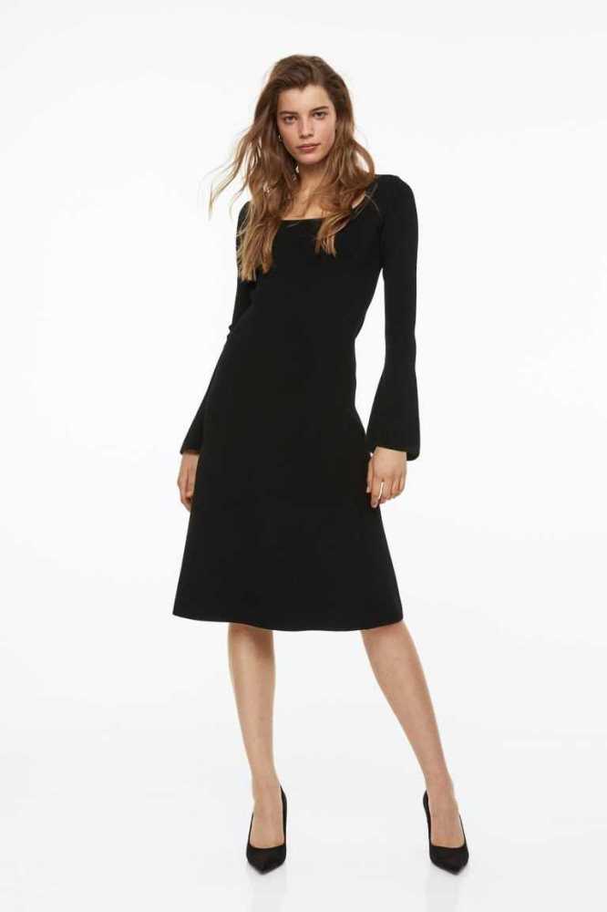 Vestido H&M Fine-knit Mujer Negros | 349125KNF