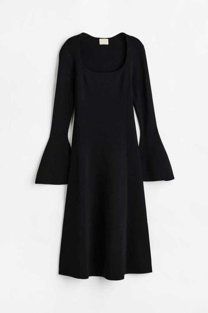 Vestido H&M Fine-knit Mujer Negros | 349125KNF