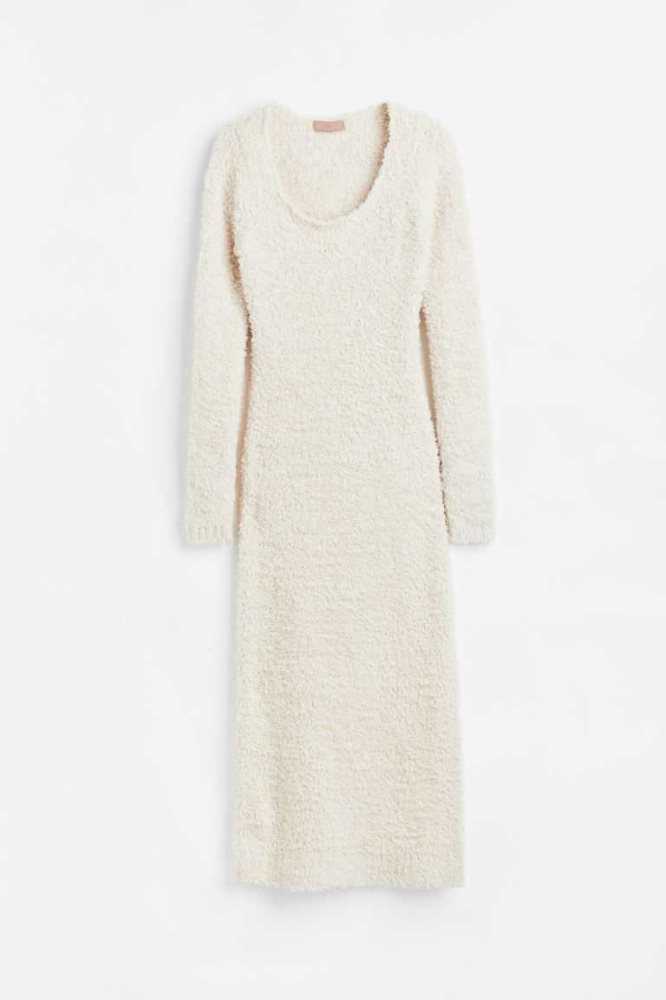 Vestido H&M Fluffy-knit Mujer Beige Claro | 014539LAG