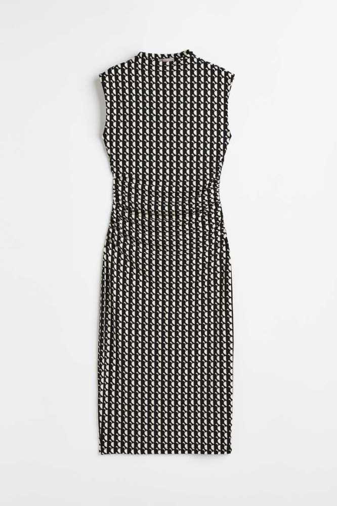 Vestido H&M Gathered Bodycon Mujer Negros | 820173AJX