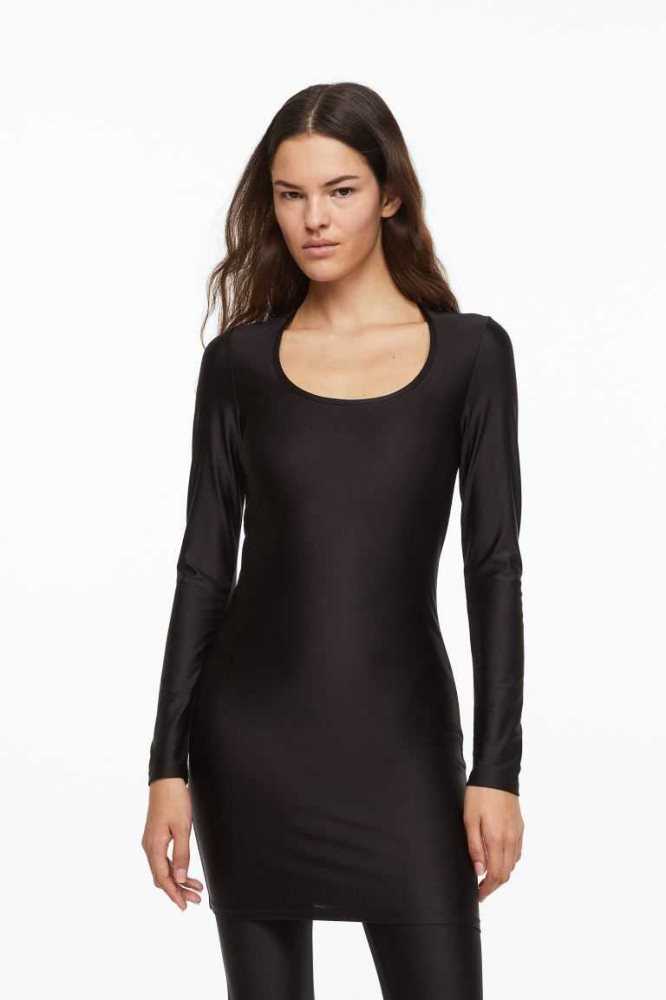 Vestido H&M Jersey Bodycon Mujer Negros | 953014NUX