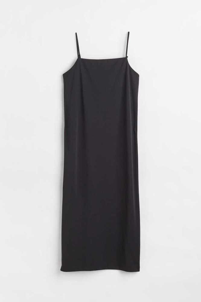 Vestido H&M Jersey Slip Mujer Rosas | 714362NRG