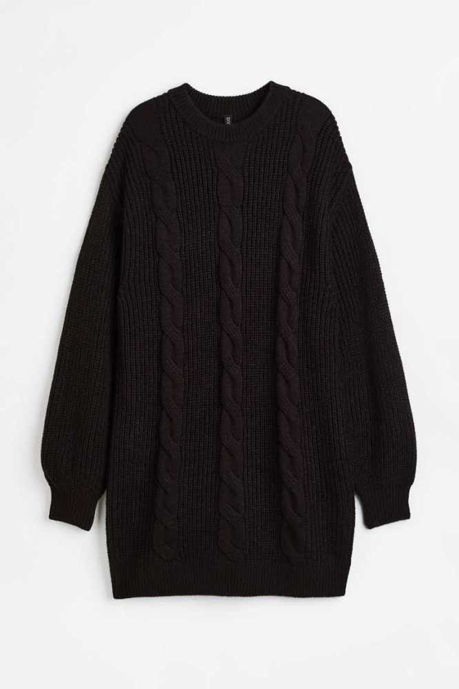 Vestido H&M Knit Mujer Negros | 564093GPC