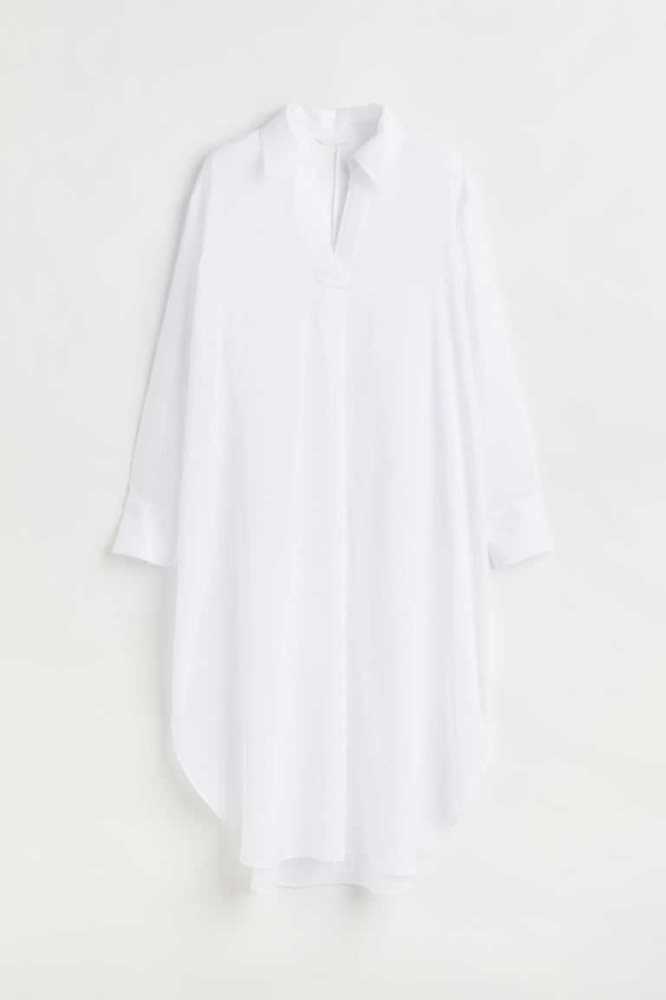 Vestido H&M Lyocell-blend Shirt Mujer Blancos | 832509GAE