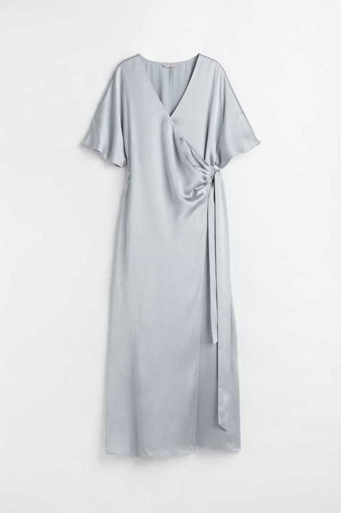 Vestido H&M Satin Bridesmaid Mujer Turquesa Claro | 264310MID