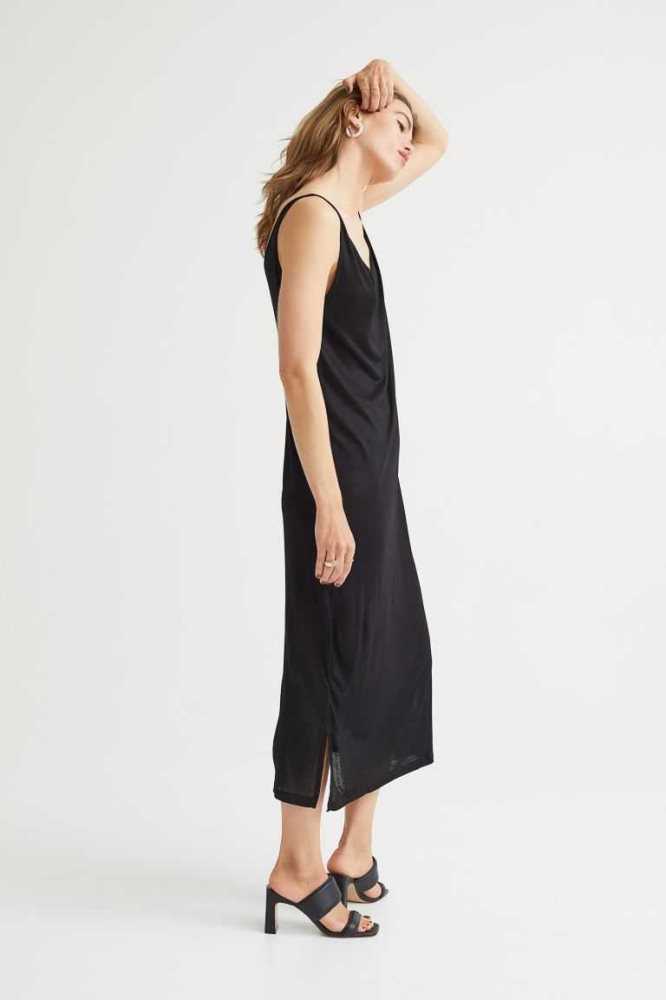 Vestido H&M Sin Manga Jersey Mujer Negros | 813640XES