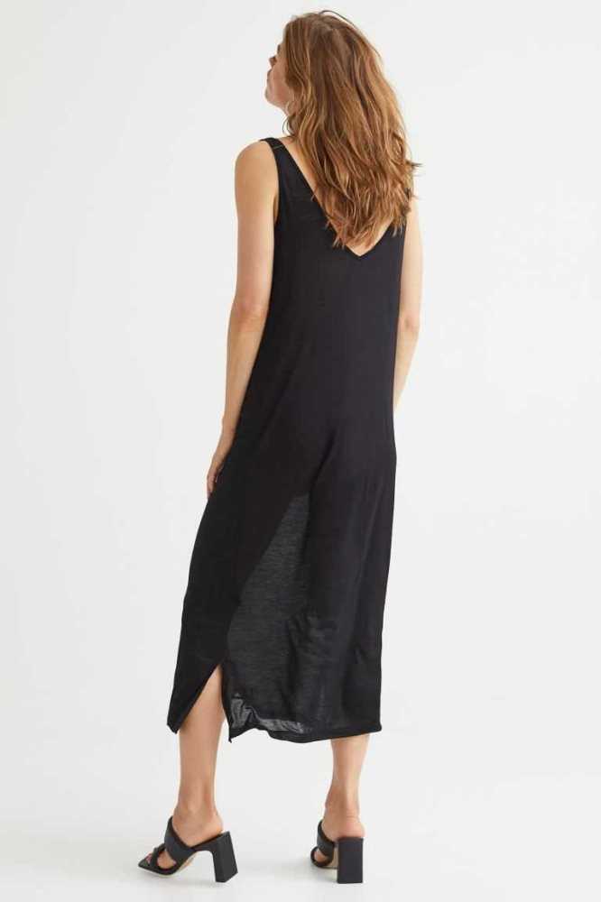 Vestido H&M Sin Manga Jersey Mujer Negros | 813640XES