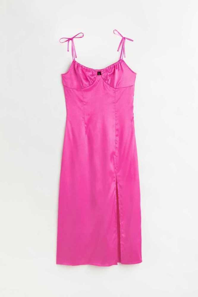 Vestido H&M Slip Mujer Rosas | 786105TGA