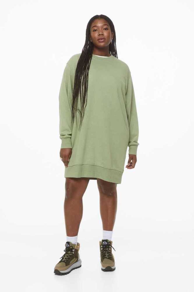 Vestido H&M Sweatshirt Mujer Kaki Verdes | 178542WFM