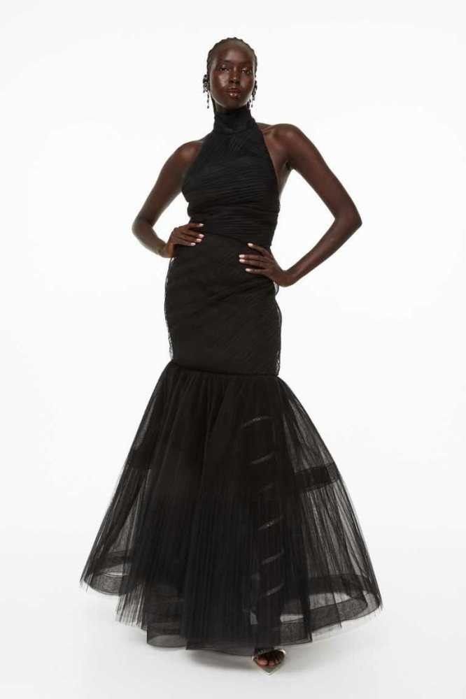 Vestido H&M Tulle Evening Gown Mujer Negros | 931625TZM