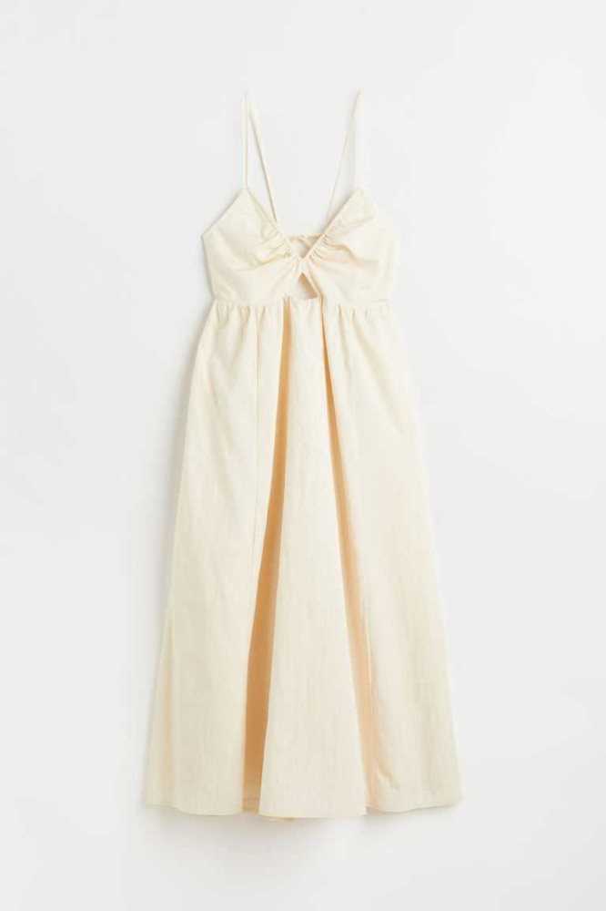 Vestido H&M V-neck Drawstring-detail Mujer Marrom | 758631OME