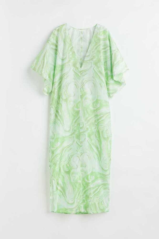 Vestido H&M V-neck Mujer Verdes Claro | 708139UQY