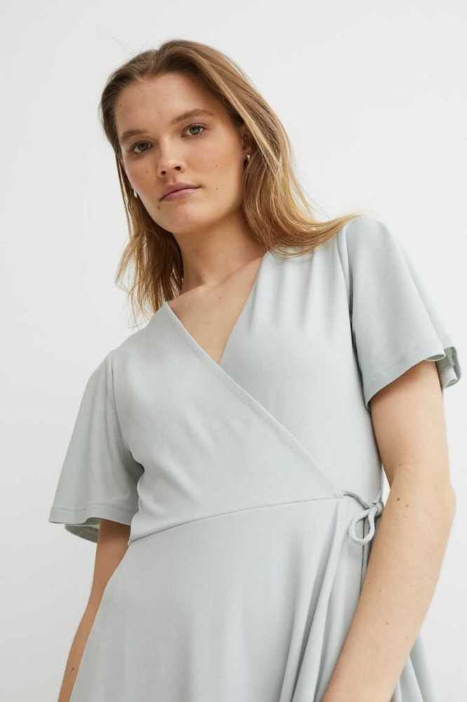 Vestido H&M Wrap Mujer Creme | 341509HWA