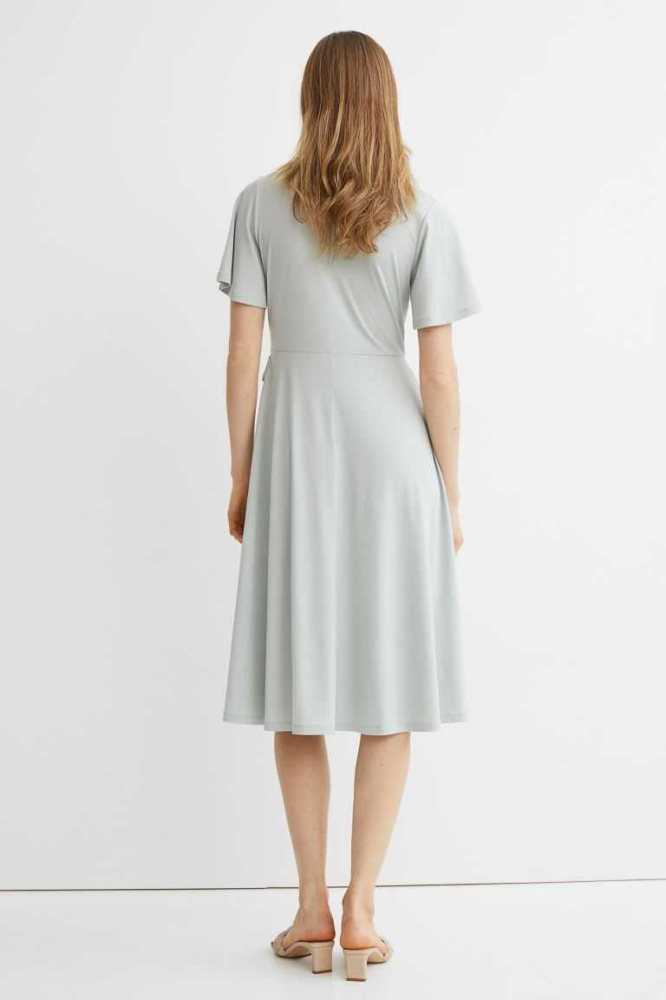 Vestido H&M Wrap Mujer Creme | 341509HWA