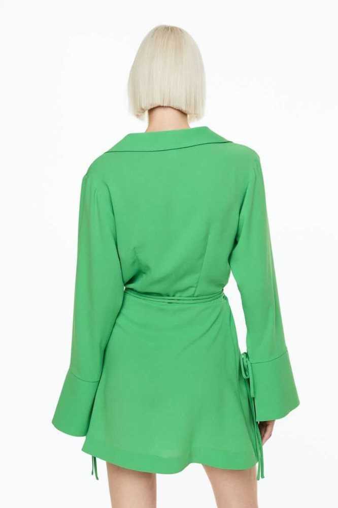 Vestido H&M Wrap Mujer Verdes Claro | 375621DUS