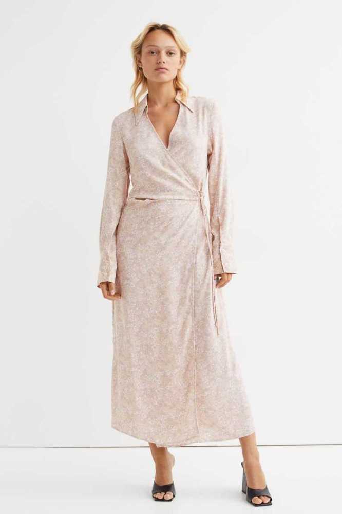 Vestido H&M Wrap Shirt Mujer Blancos | 714382VUD