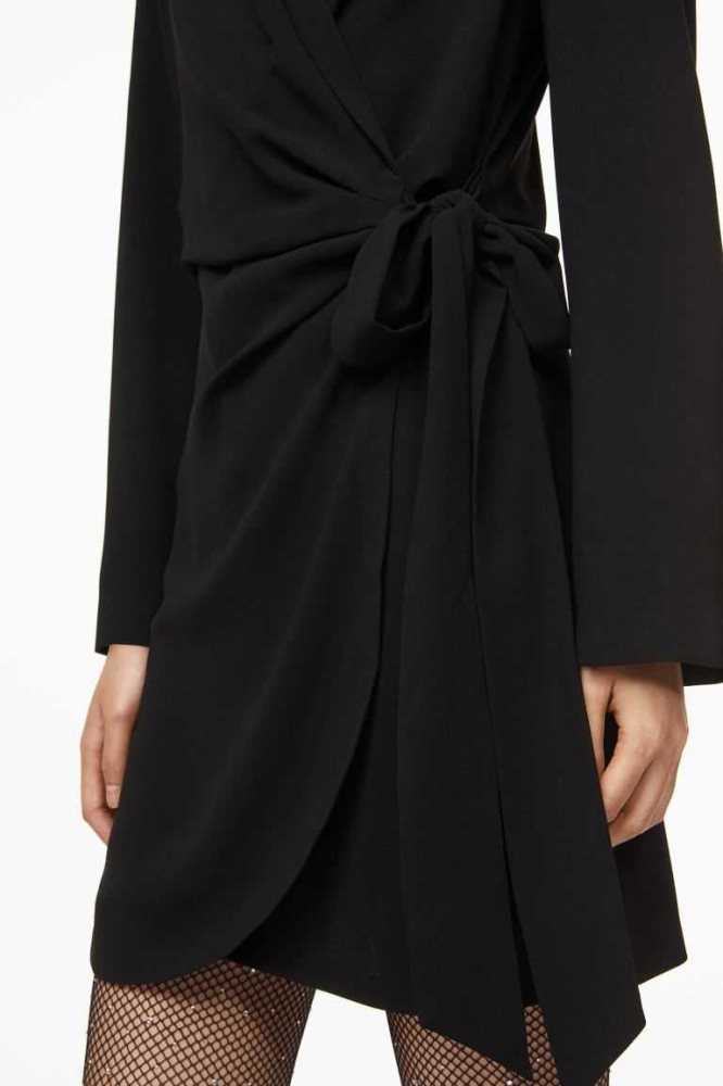 Vestido H&M Wrap-front Jacket Mujer Negros | 145397EOR